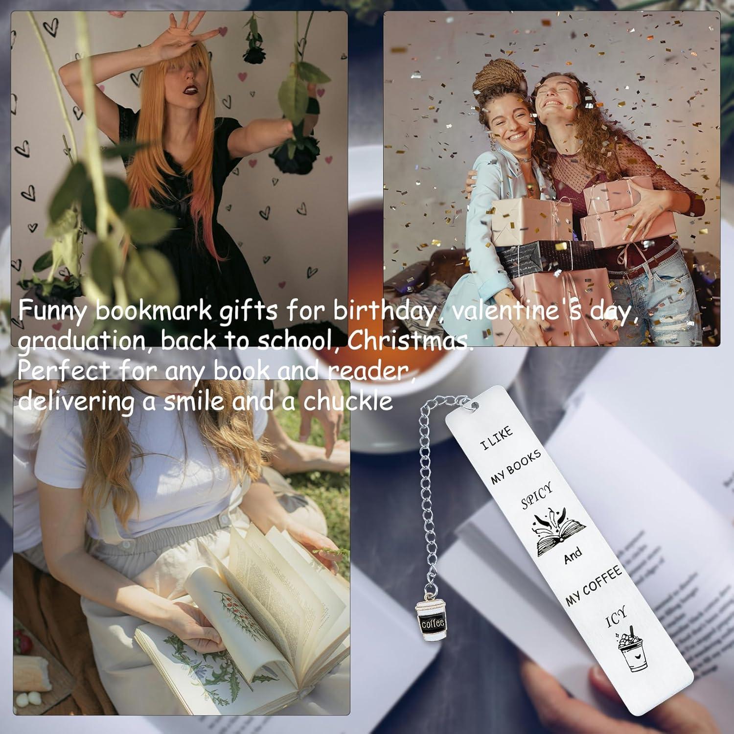 Marcador Divertido de Acero Inoxidable Tebliomro para Libros