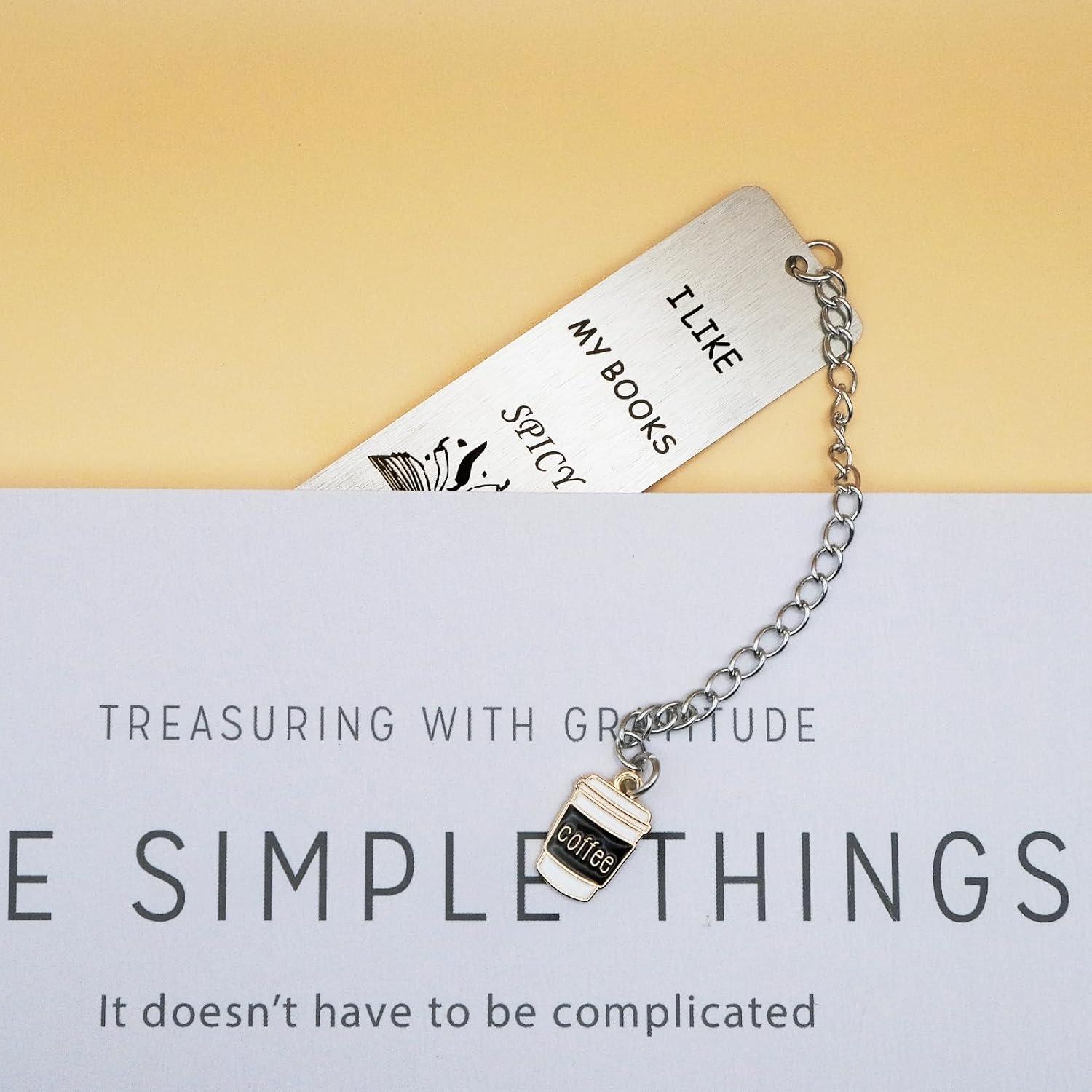 Marcador Divertido de Acero Inoxidable Tebliomro para Libros