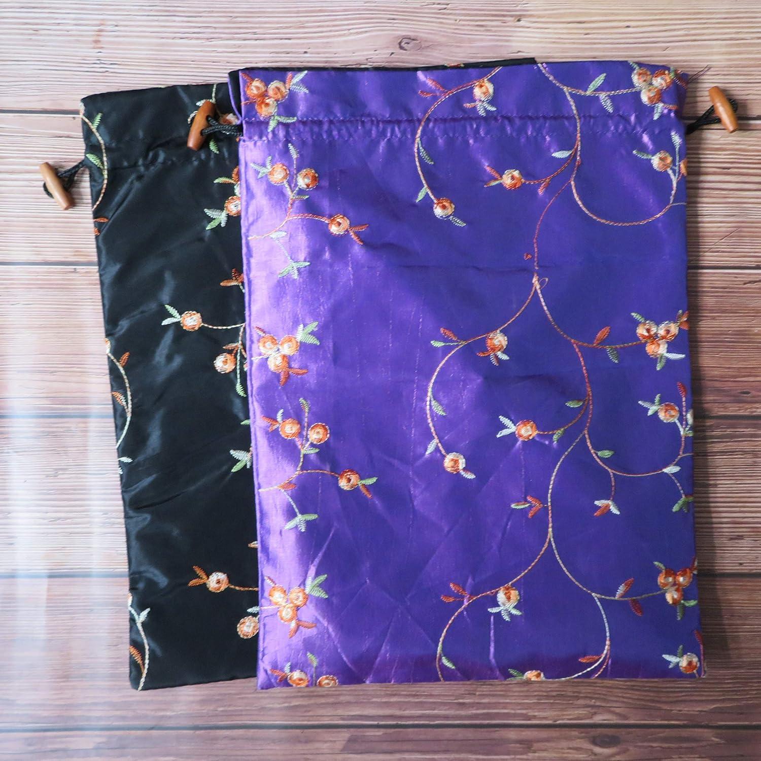 4 Bolsas de Viaje DODOGA con Diseño de Flor Bordada en Seda