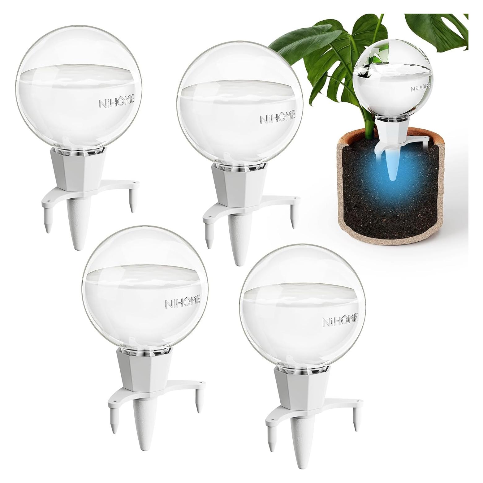 NiHome 4PCS Esferas de Riego Automático de Arcilla 0.5L