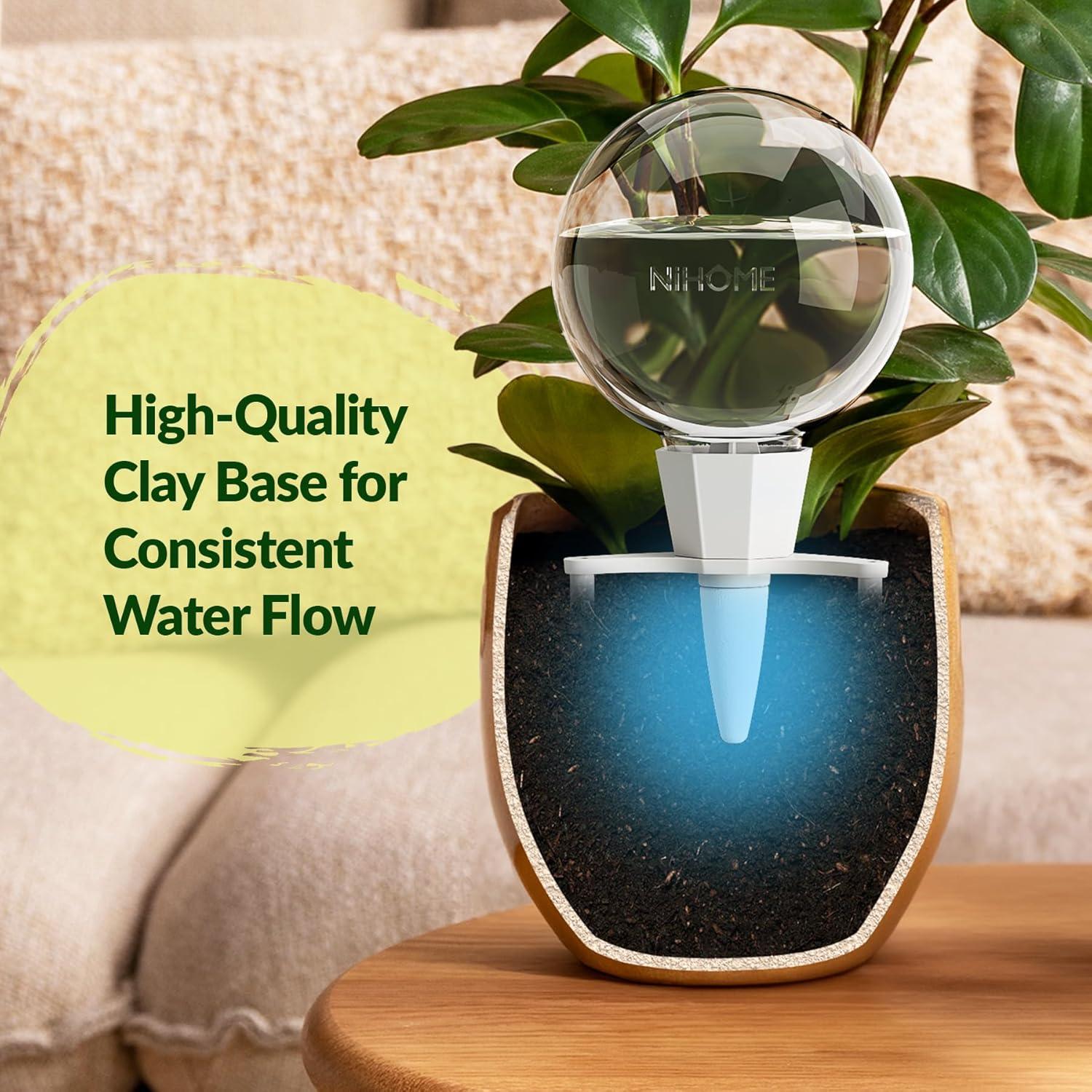 NiHome 4PCS Esferas de Riego Automático de Arcilla 0.5L