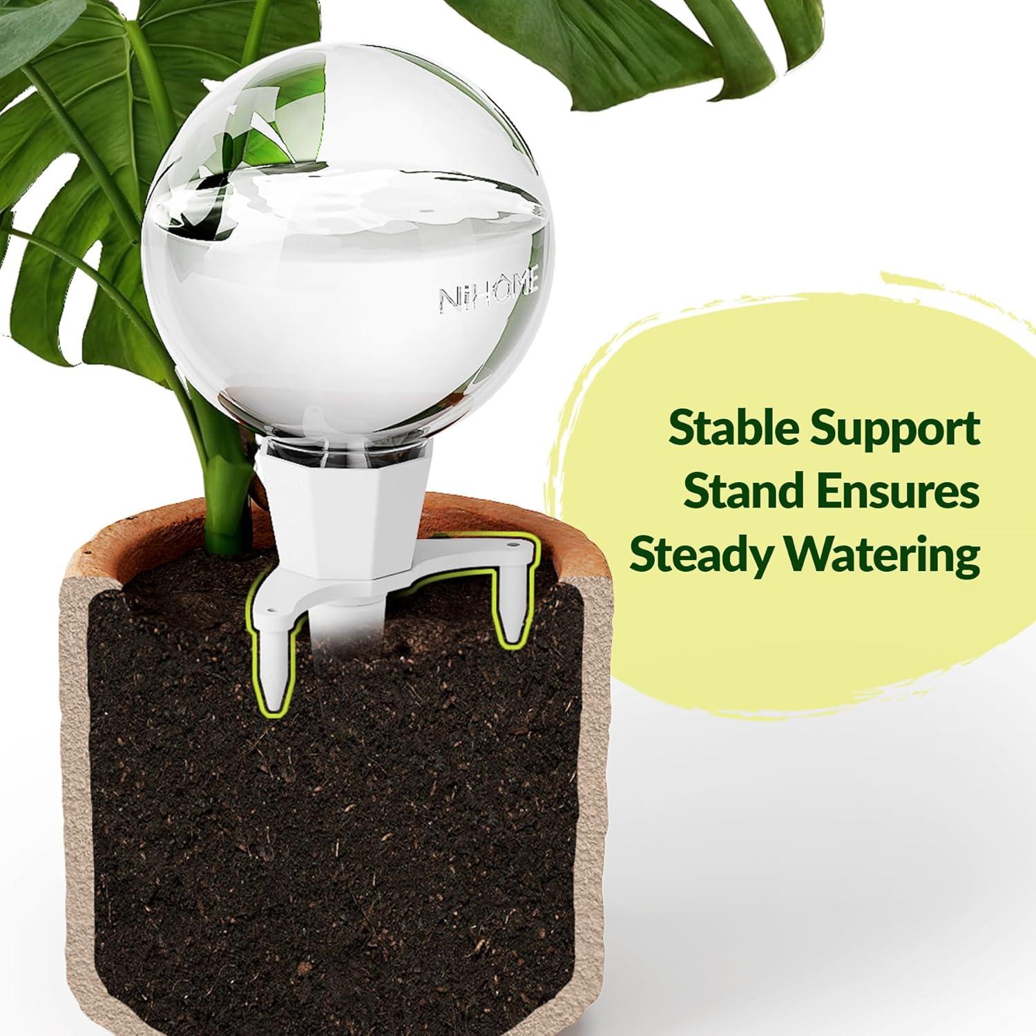 NiHome 4PCS Esferas de Riego Automático de Arcilla 0.5L