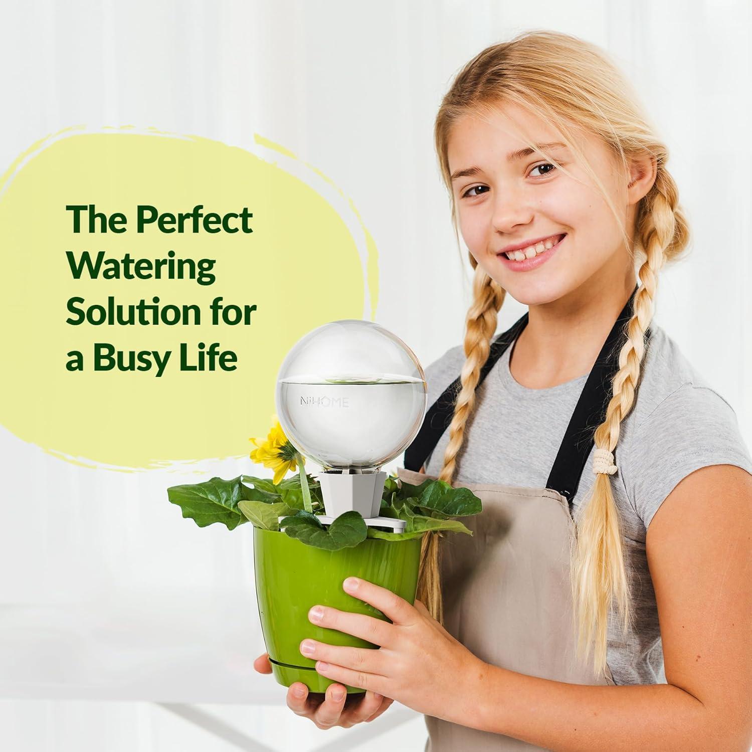 NiHome 4PCS Esferas de Riego Automático de Arcilla 0.5L