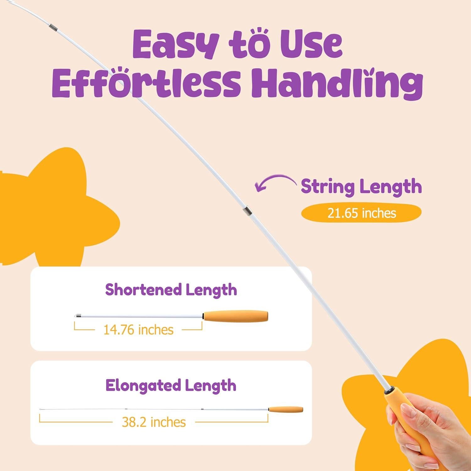 Juguete Interactivo para Gatos SHIMMURR Varita Retráctil 96.5 cm