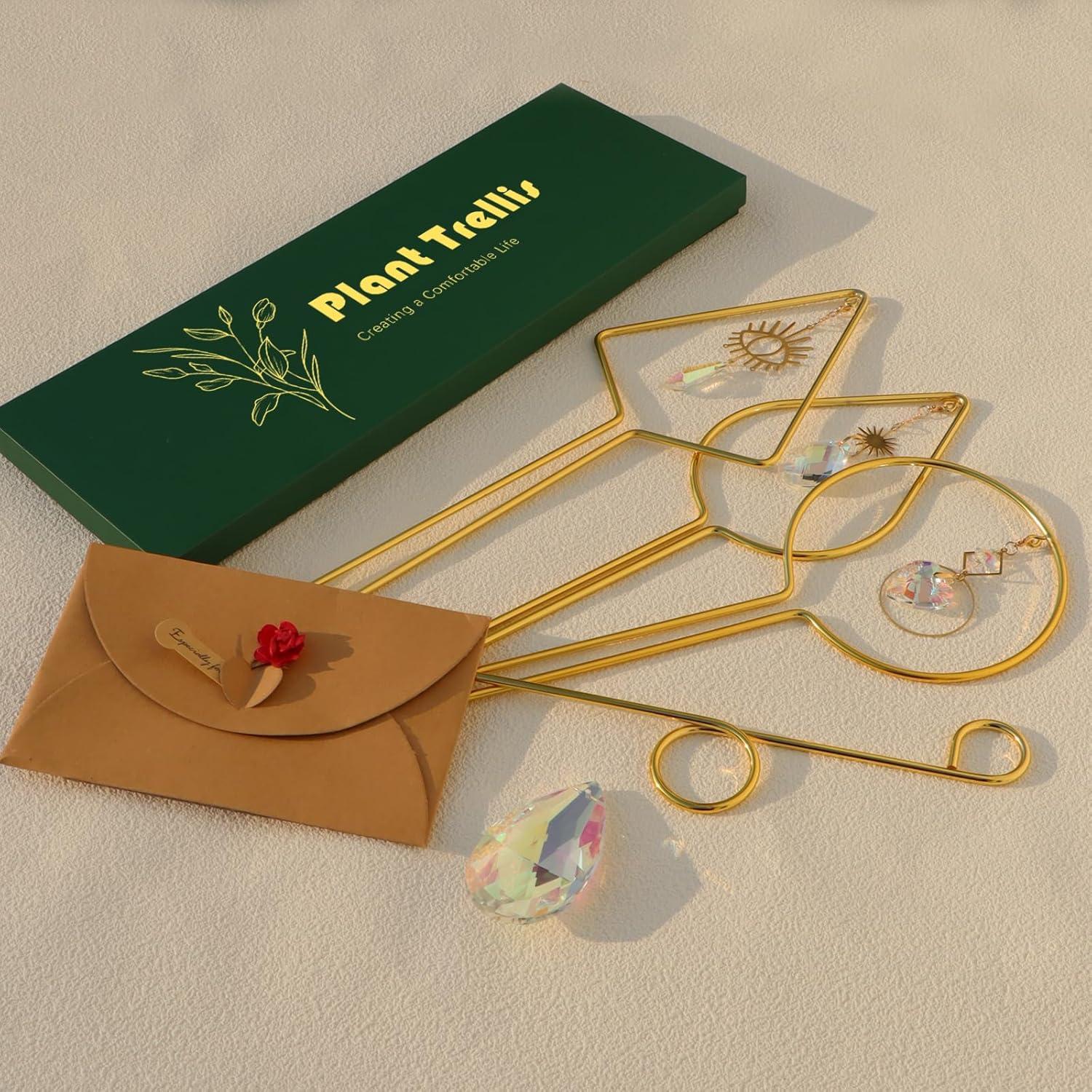 Trellis dorado Xeeol para plantas de interior 35.88cm