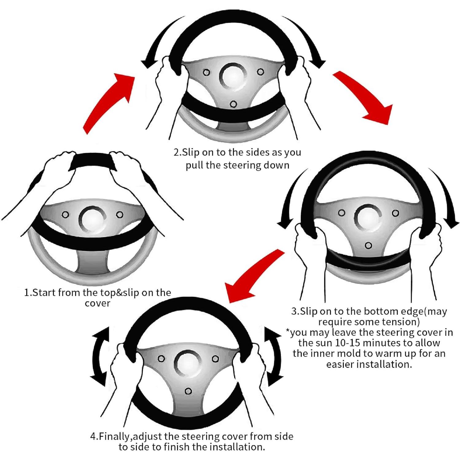Funda de Volante THOEWONG Neopreno Antideslizante 38cm Hibisco