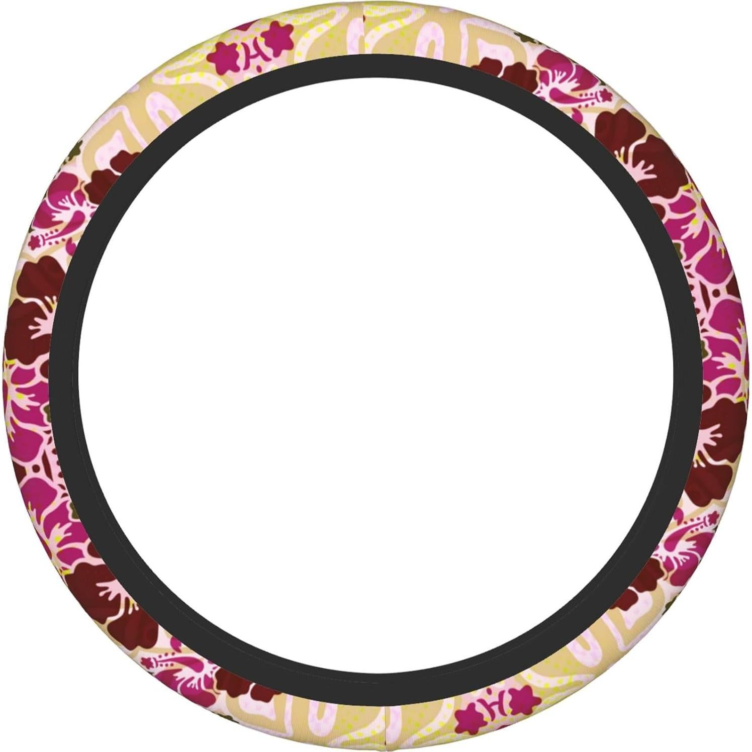 Funda de Volante THOEWONG Neopreno Antideslizante 38cm Hibisco