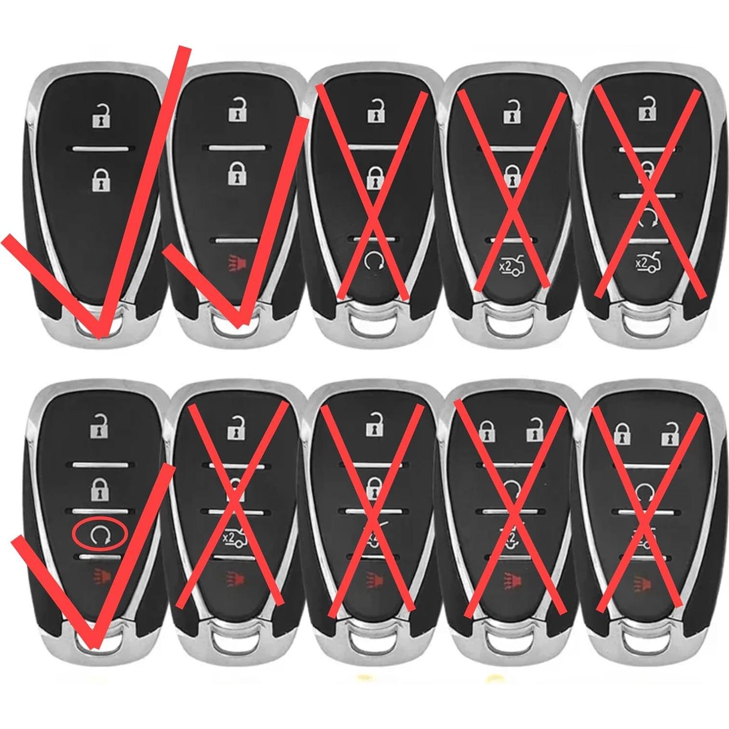 Cubierta de llavero HEYEZQTY 3 botones para Chevy 2016-2022