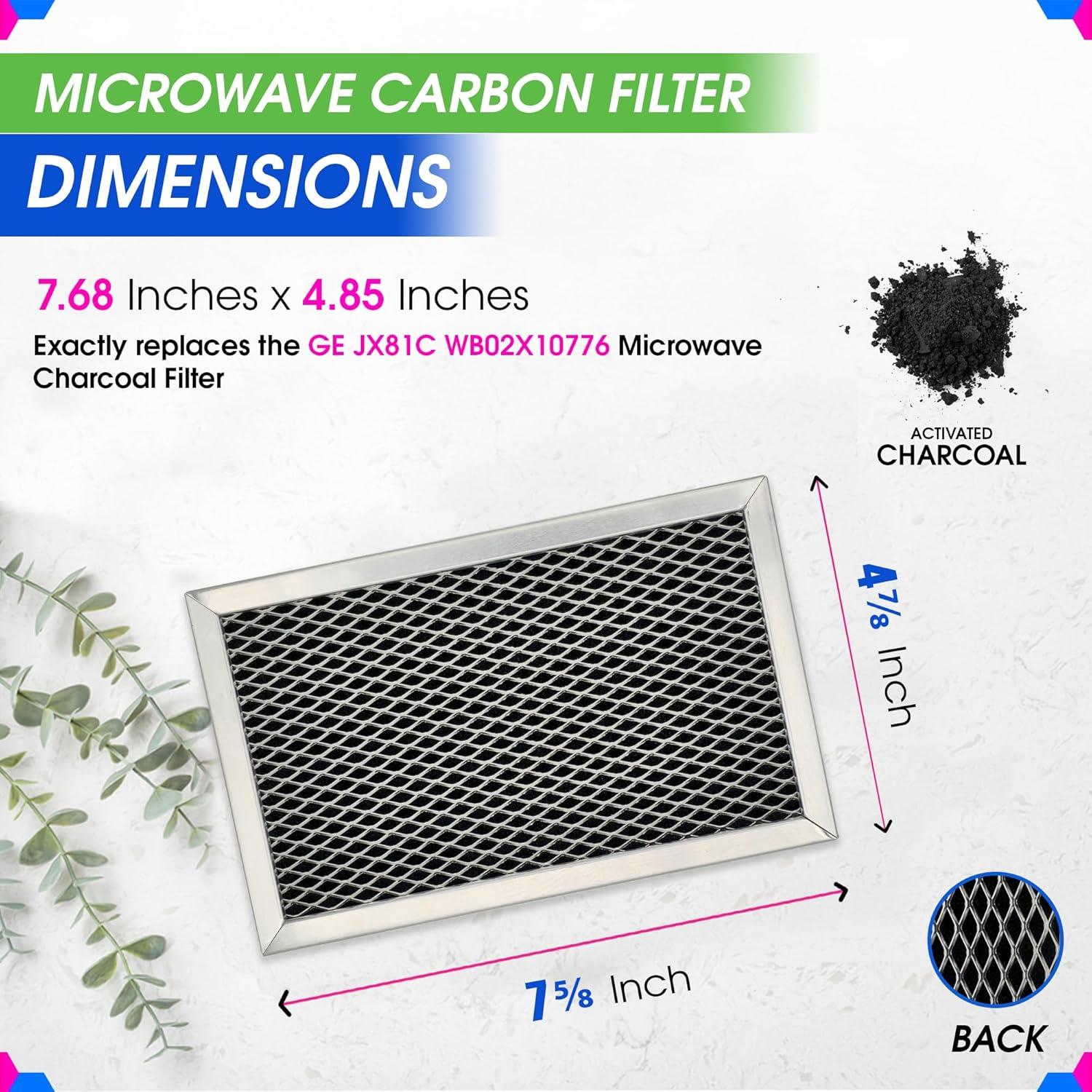 Filtro de Carbón GE JX81C 19.5x12.4 cm para Microondas