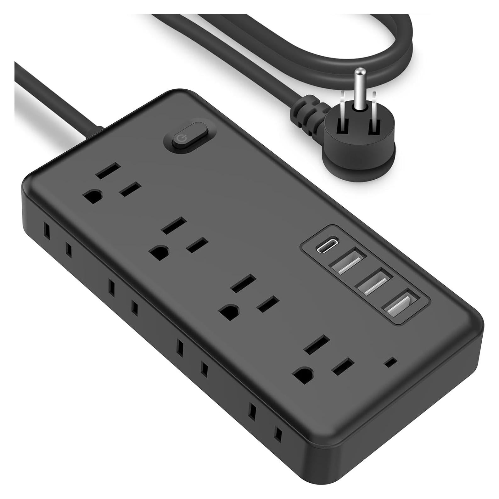 Regleta de Protección Sobretensiones 6 Salidas 4 USB Bi-silque