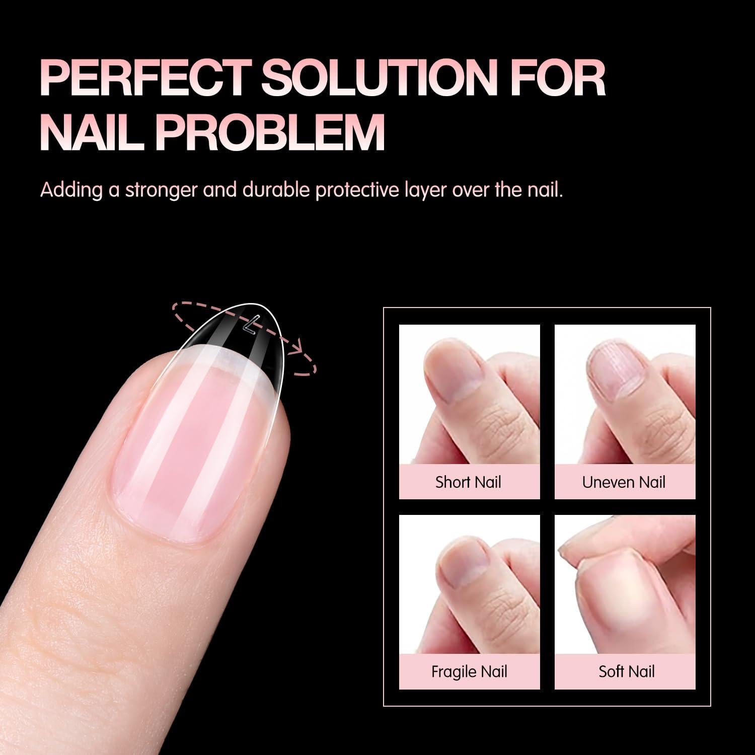 Consejos de Uñas Falsas Cortas Almendra BEAUTPAL - 240 Piezas