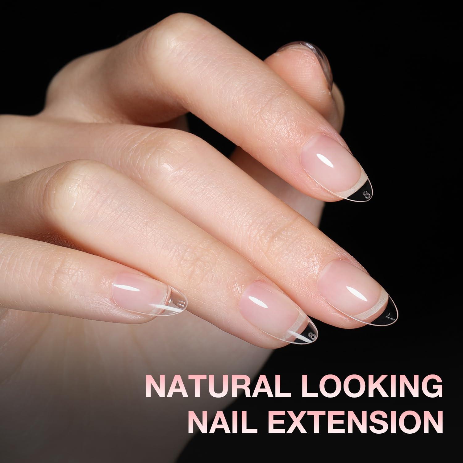 Consejos de Uñas Falsas Cortas Almendra BEAUTPAL - 240 Piezas