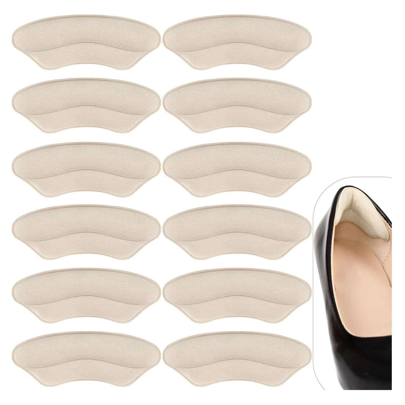 Protectores de Talón Beige AIQINHU - 6 Pares para Zapatos Sueltos