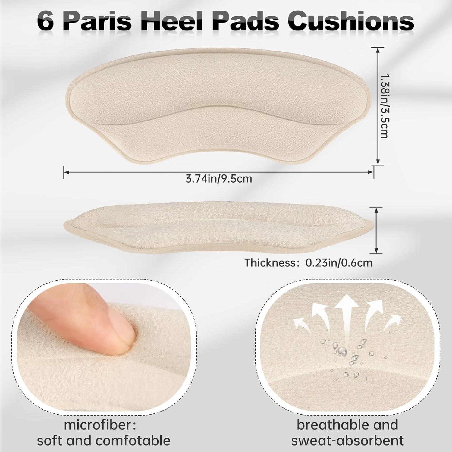 Protectores de Talón Beige AIQINHU - 6 Pares para Zapatos Sueltos