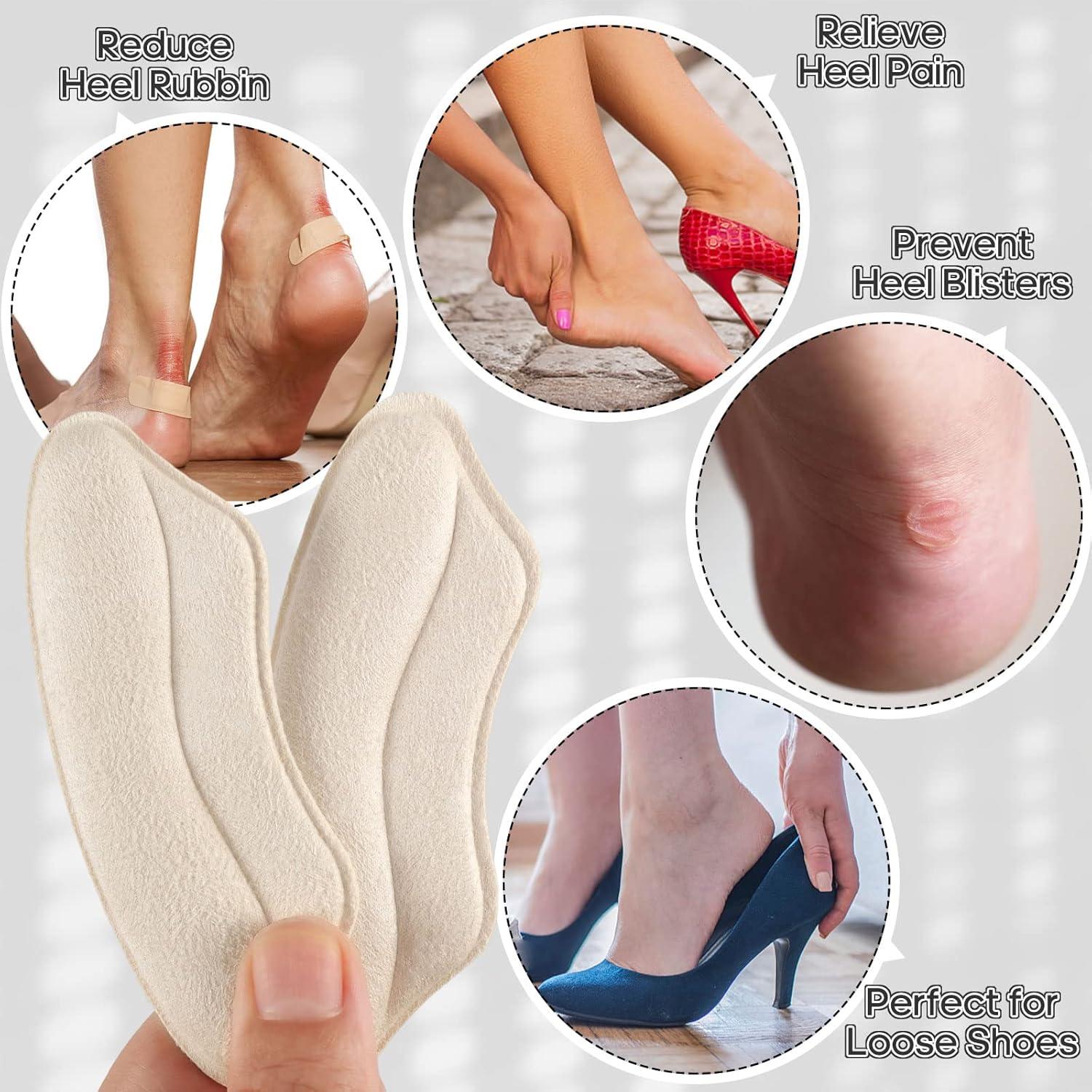 Protectores de Talón Beige AIQINHU - 6 Pares para Zapatos Sueltos