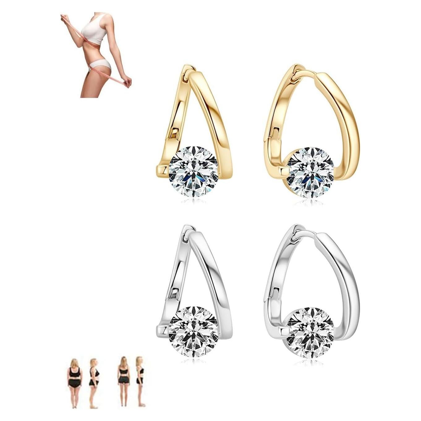 Pendientes de Drenaje Linfático Aouaos para Mujeres - 2 Pares