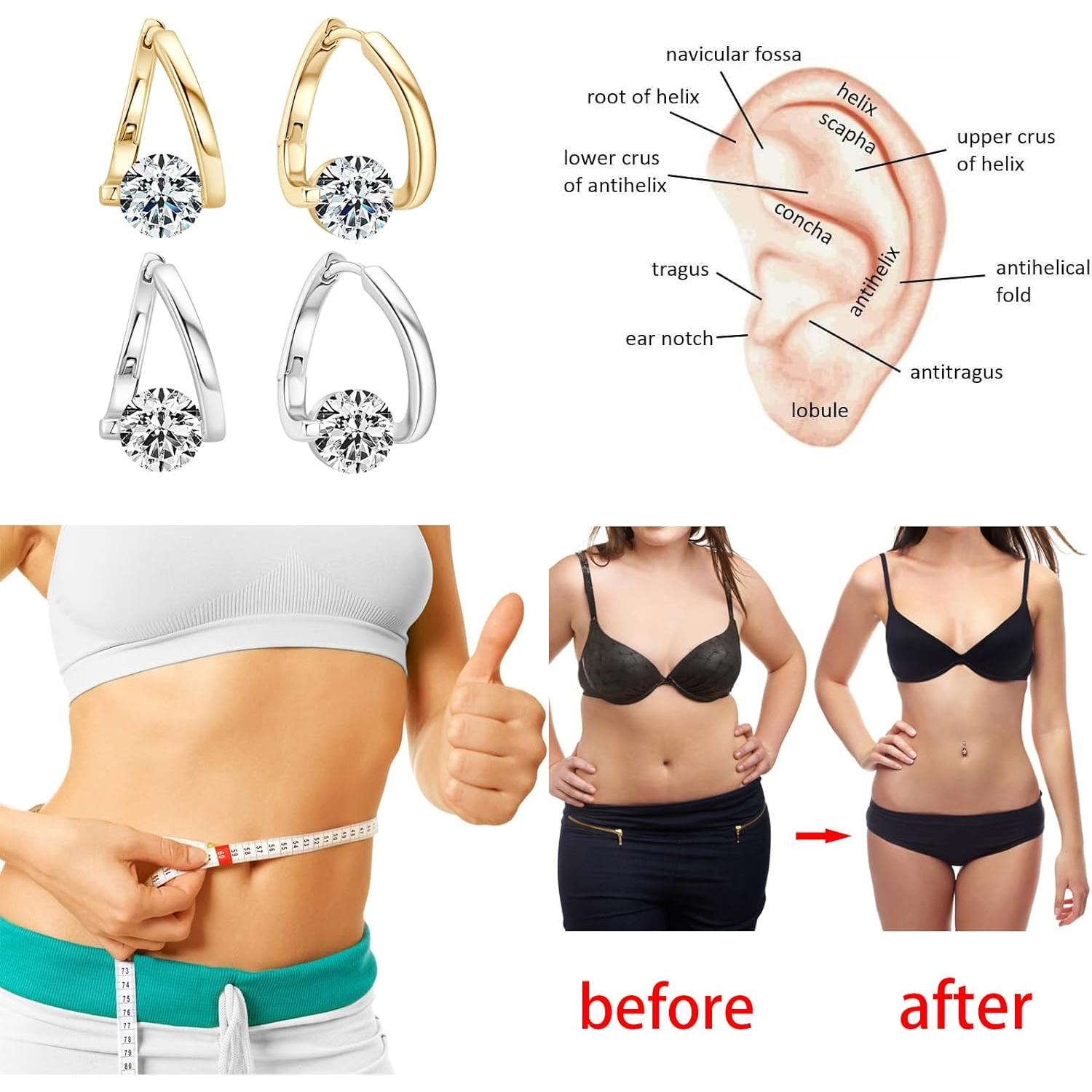 Pendientes de Drenaje Linfático Aouaos para Mujeres - 2 Pares