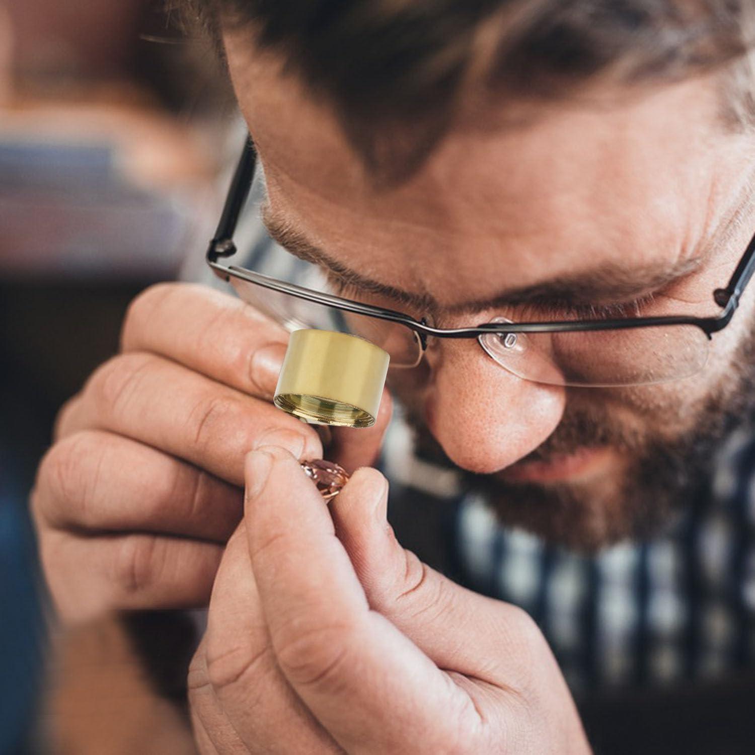 Lupa de bolsillo Rongon 30X con estuche retráctil 21mm