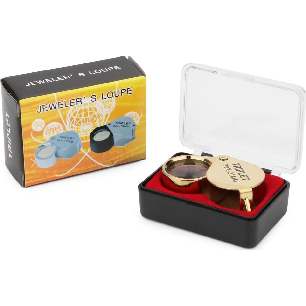 Lupa de bolsillo Rongon 30X con estuche retráctil 21mm