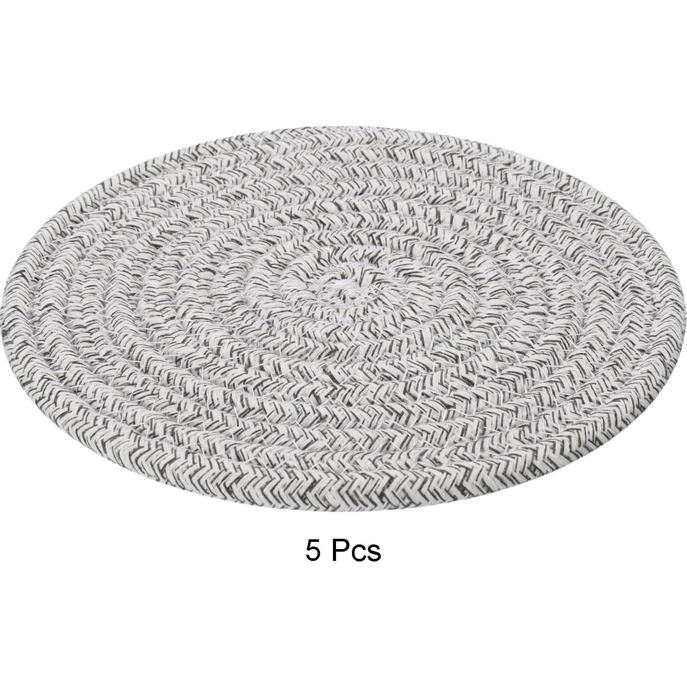 Trivets de Algodón uxcell 20.32 cm 5 Piezas Resistentes al Calor