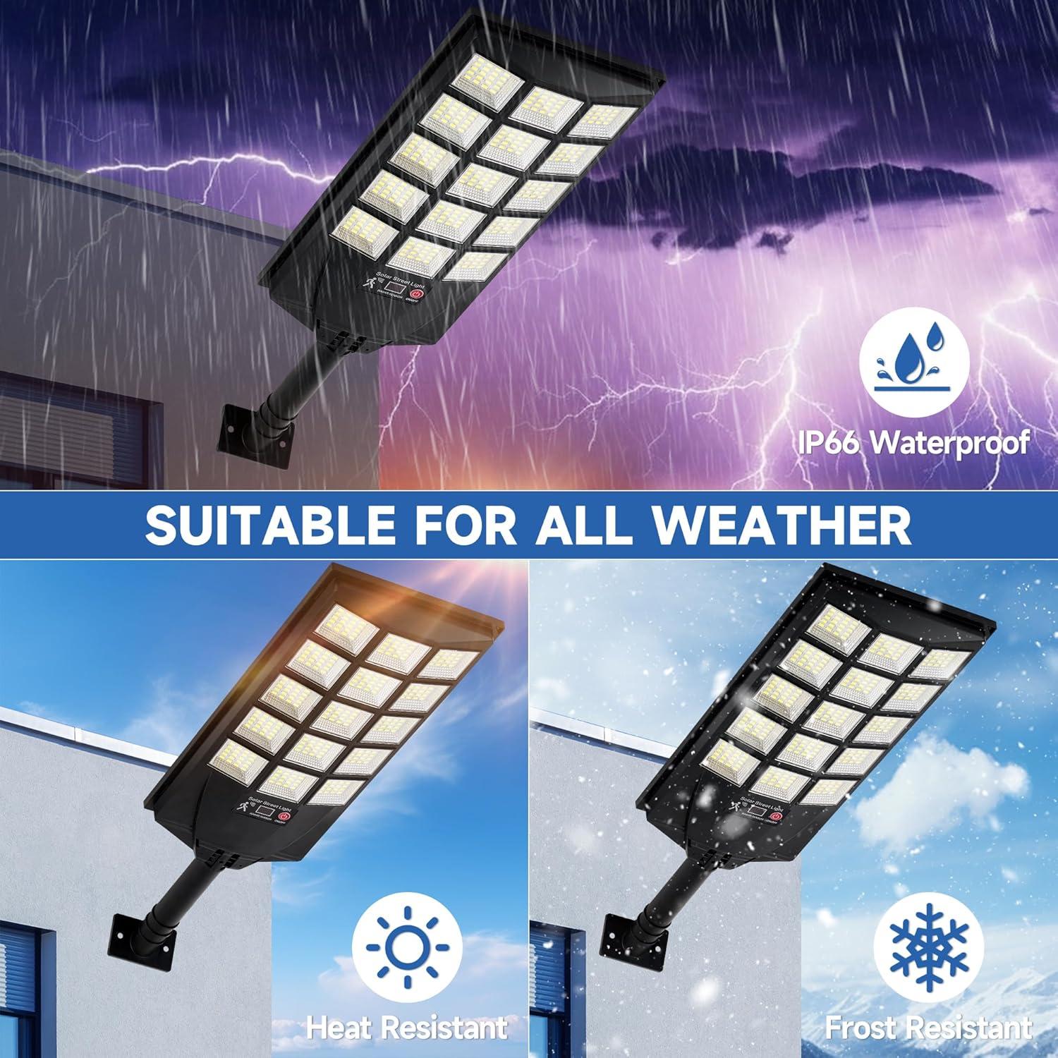 Luces Solares Impermeables AQRAOU 6500K con Sensor de Movimiento