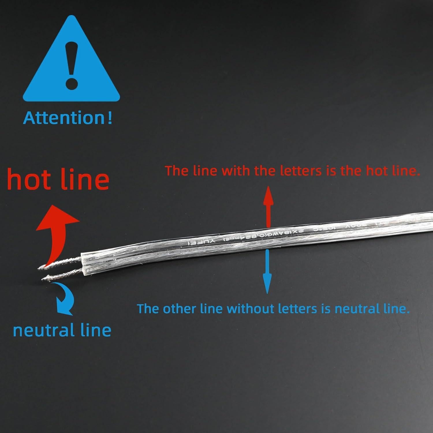 Cable de Lámpara Transparente con Interruptor 2.44m 18 AWG