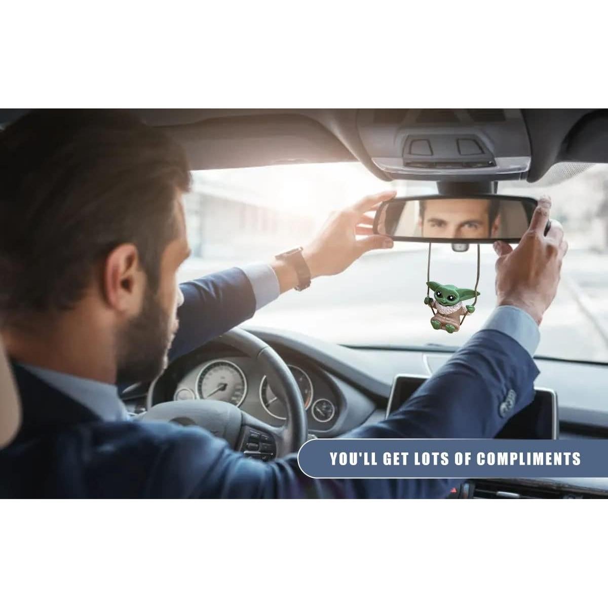 Colgante Decorativo para Espejo de Auto Alwoligag Yoda-C