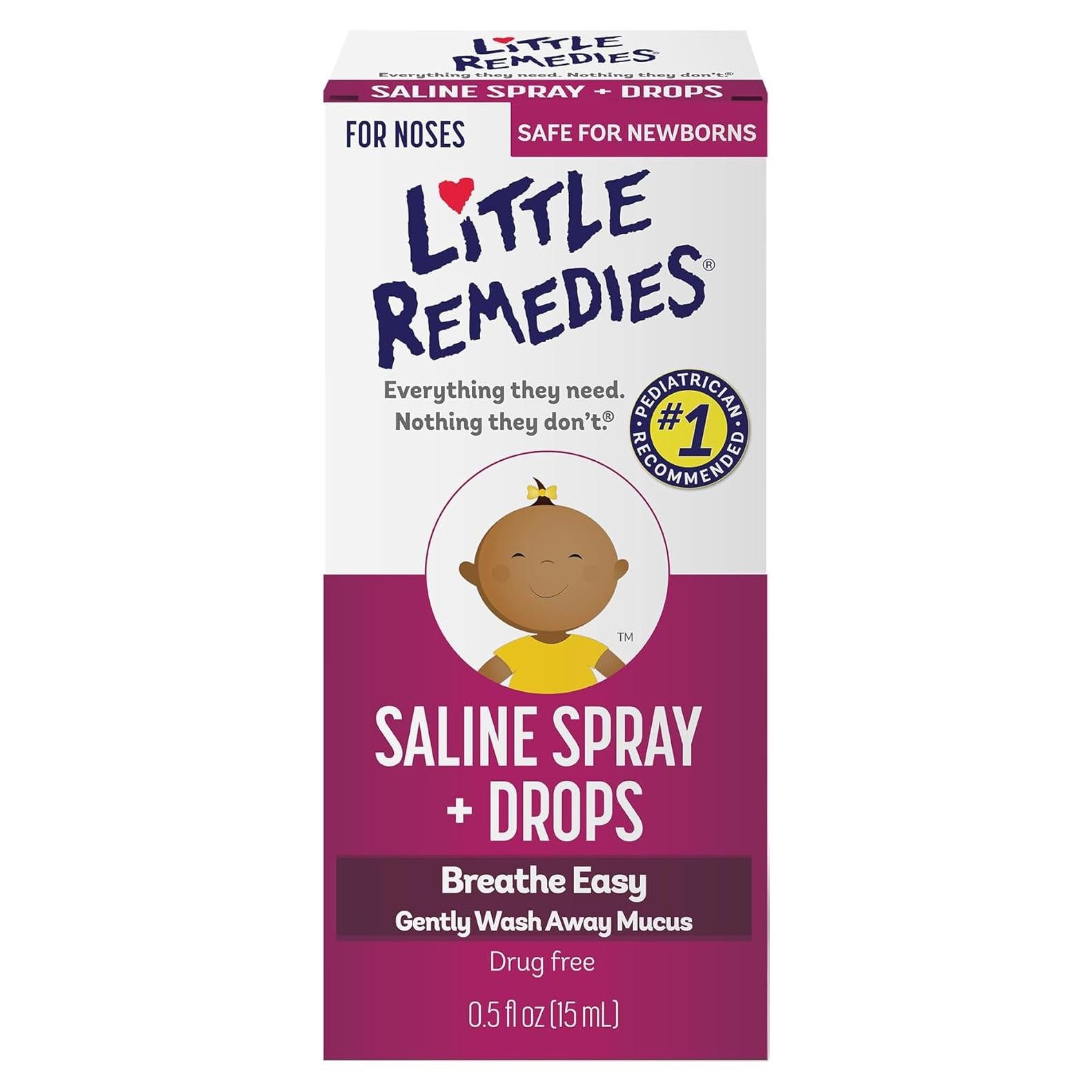 Pequeños Remedios Spray y Gotas Salinas 14.79 ml para Bebés