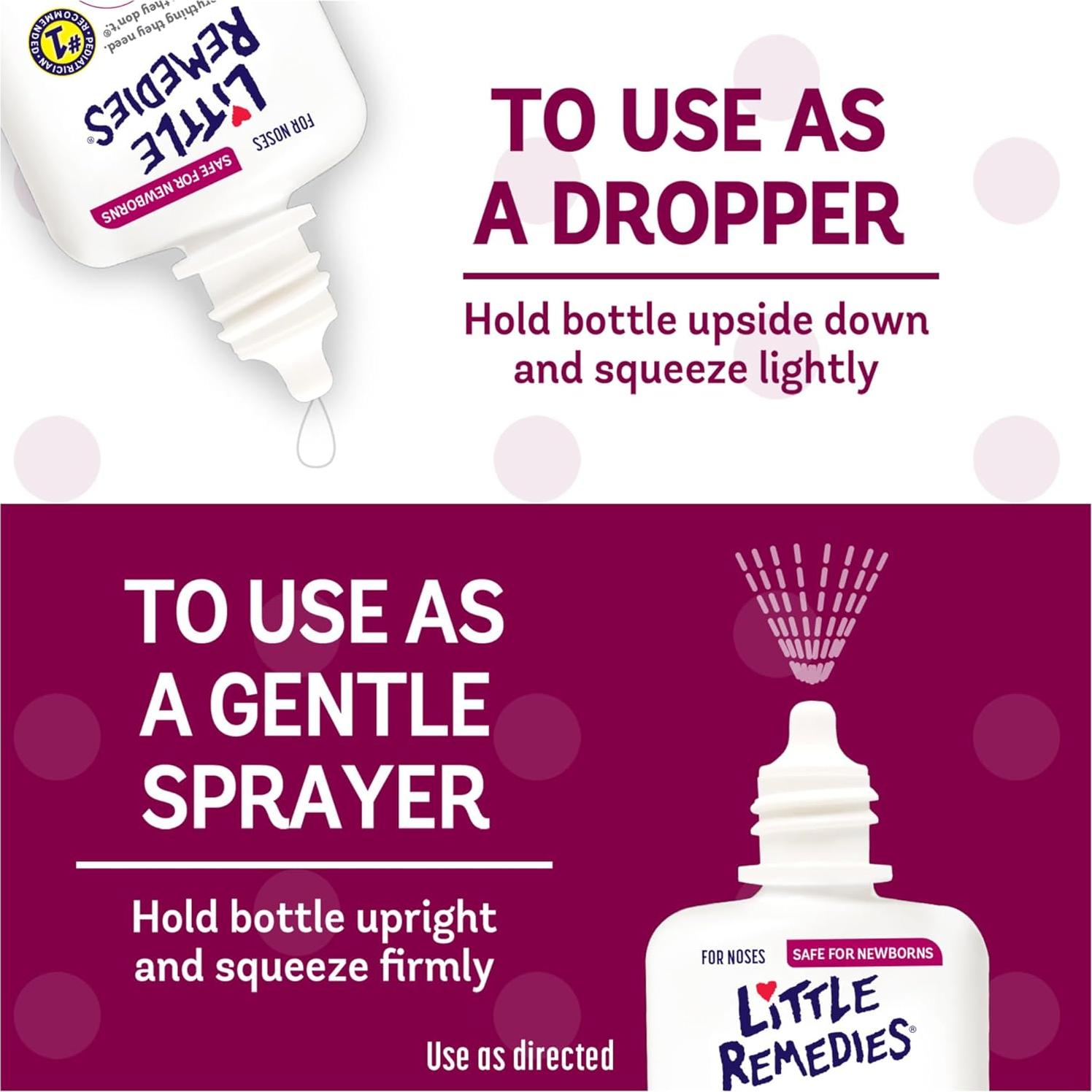 Pequeños Remedios Spray y Gotas Salinas 14.79 ml para Bebés