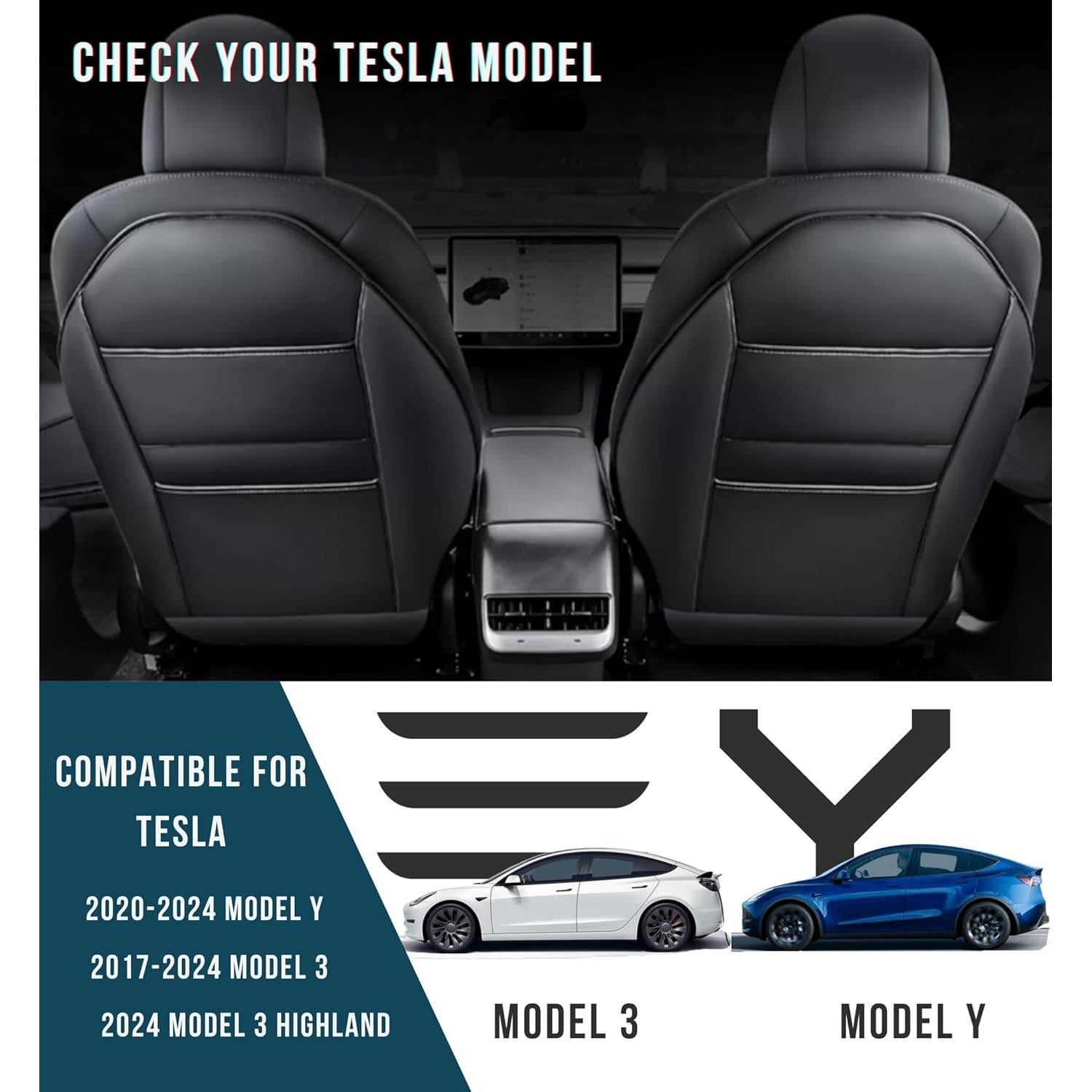 Protector de respaldo de asiento STARFLY para Tesla Model 3/Y 2024-2025