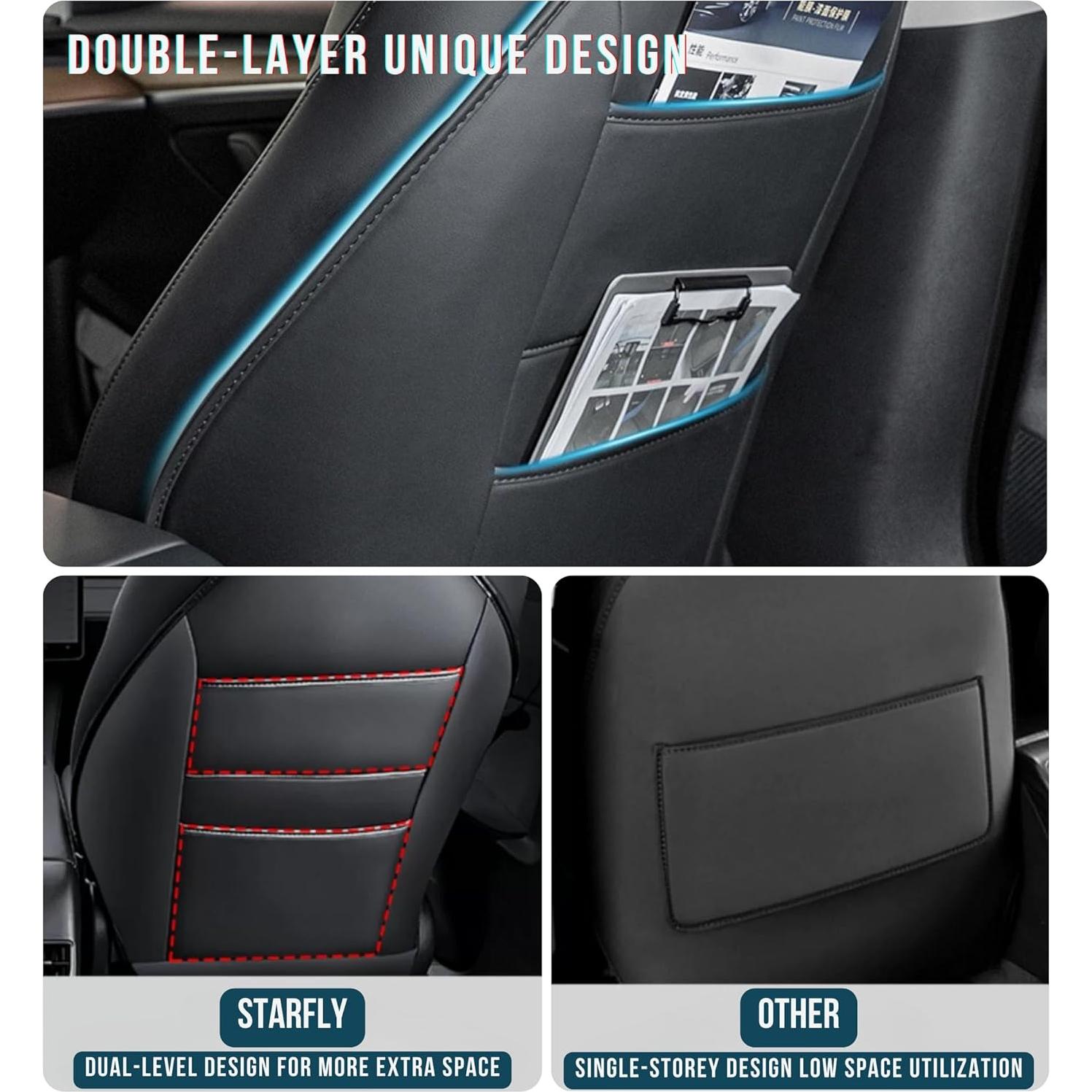Protector de respaldo de asiento STARFLY para Tesla Model 3/Y 2024-2025