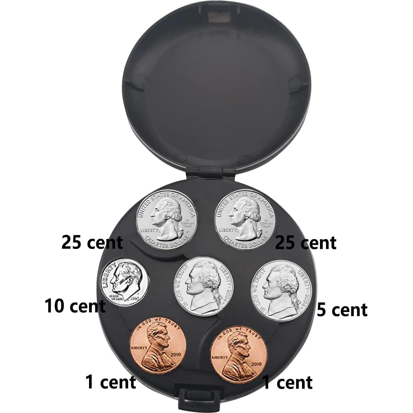 Organizador de Monedas Portátil MUDOR, Estuche Negro para Auto