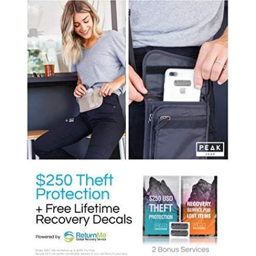 Cinturón de Dinero de Viaje Peak Gear Beige con Protección RFID