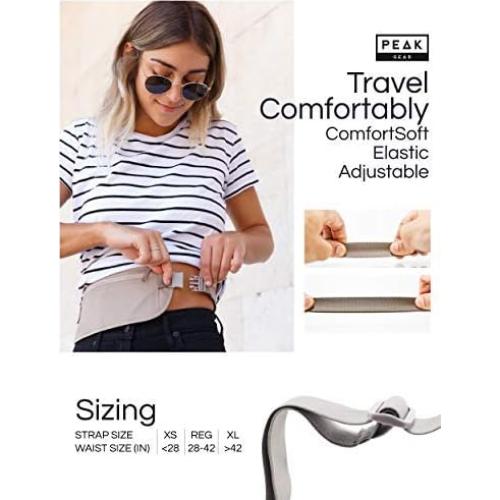 Cinturón de Dinero de Viaje Peak Gear Beige con Protección RFID