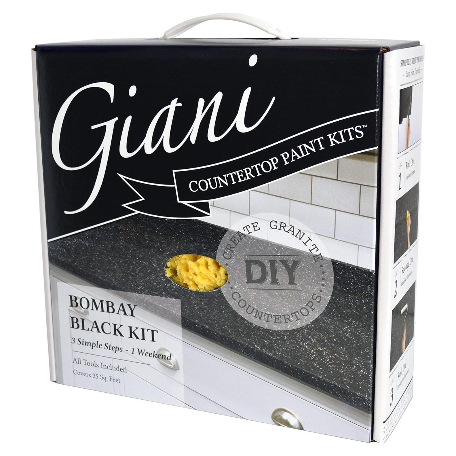 Kit de Pintura para Encimeras Giani Negro Bombay 1 Cuenta