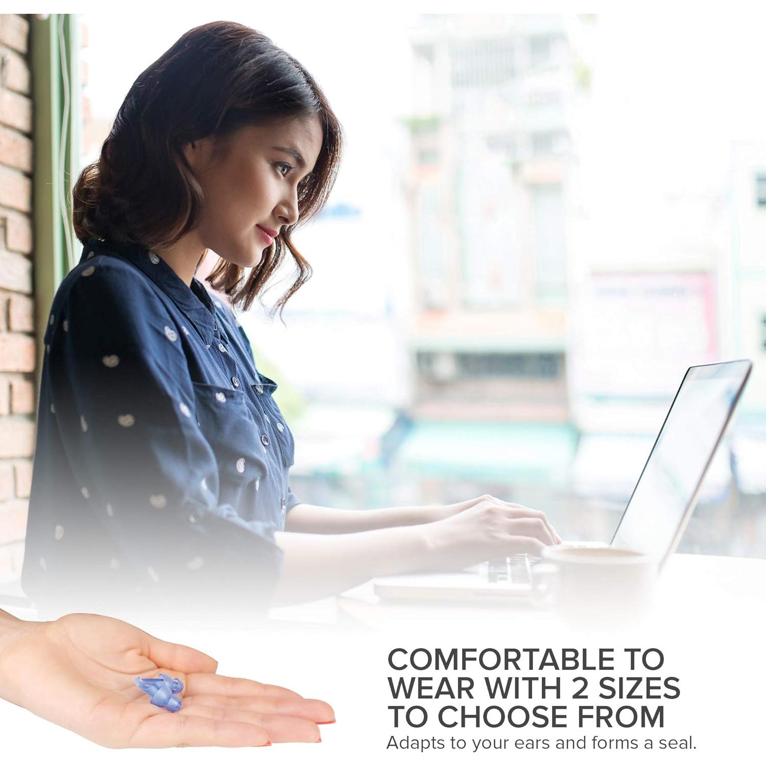 Tapones para oídos LaloLab | Reutilizables, 2 tamaños, 28 dB NRR