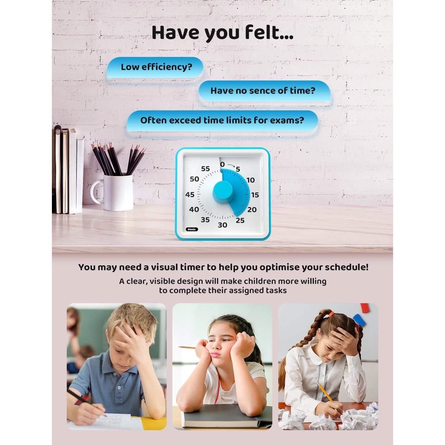 Temporizador Visual LIORQUE para Niños 60 Minutos Sin Sonido