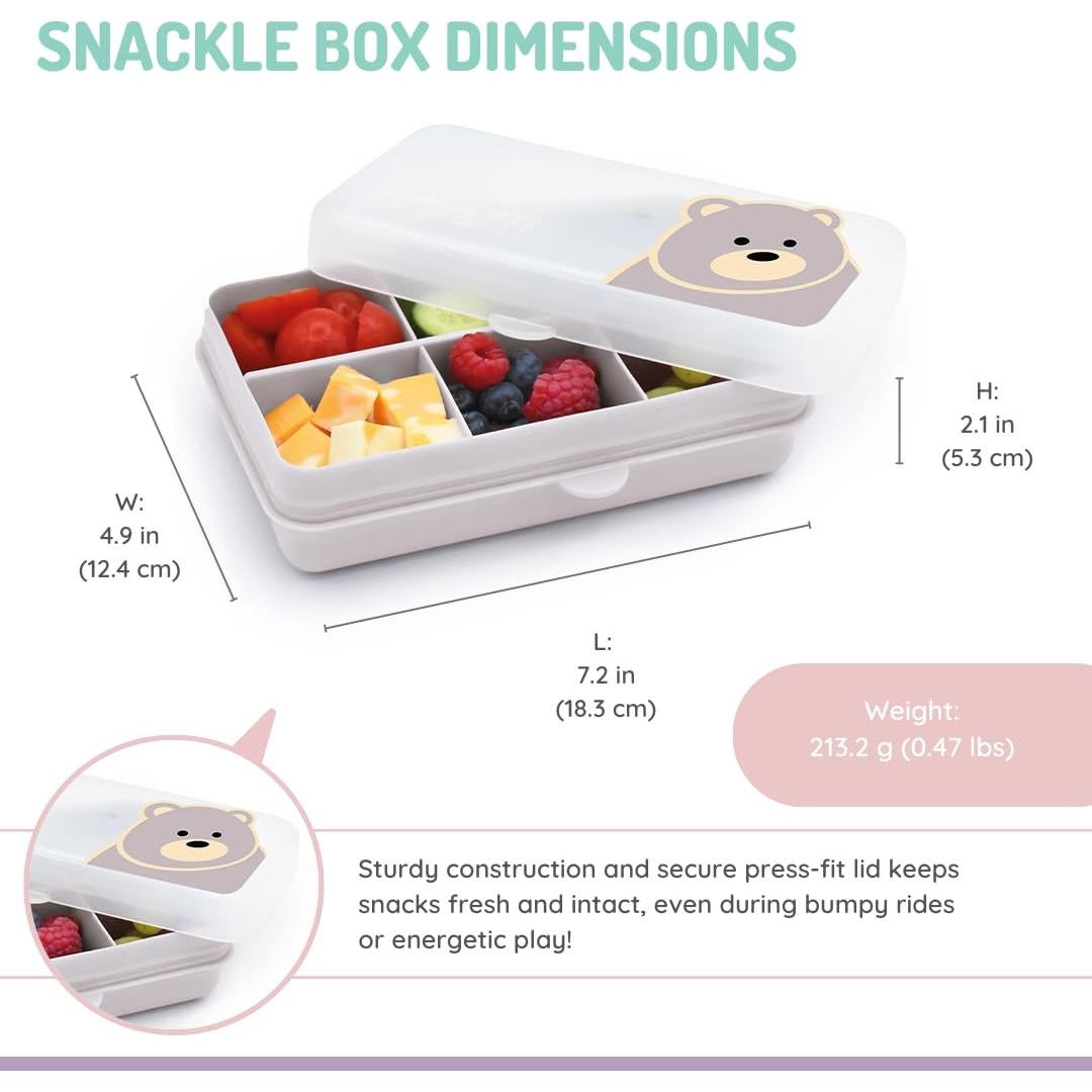Contenedor de Snacks Melii Oso - 6 Compartimentos 708ml