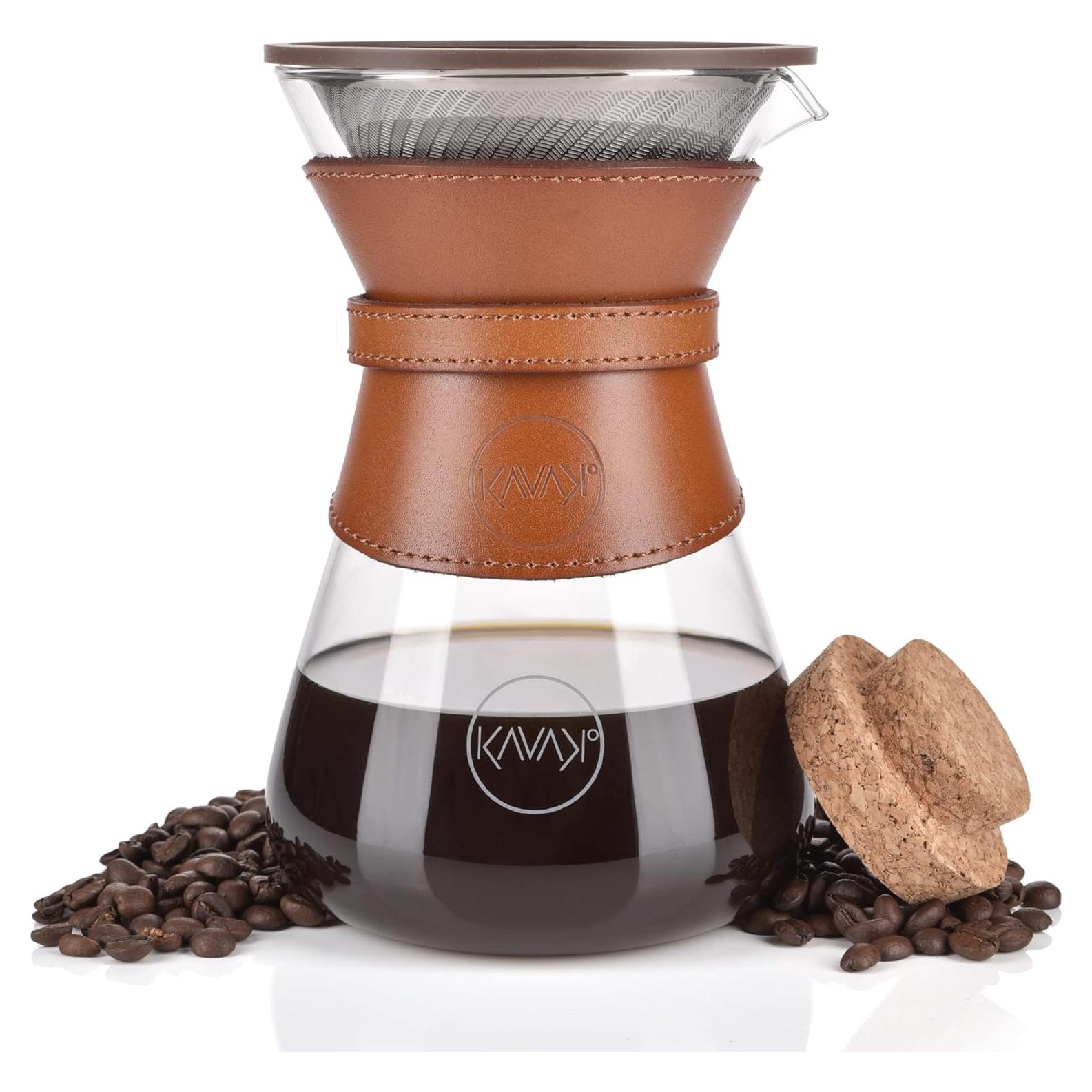 Cafetera Pour Over Kavako 1.1L con Filtro Acero Inoxidable