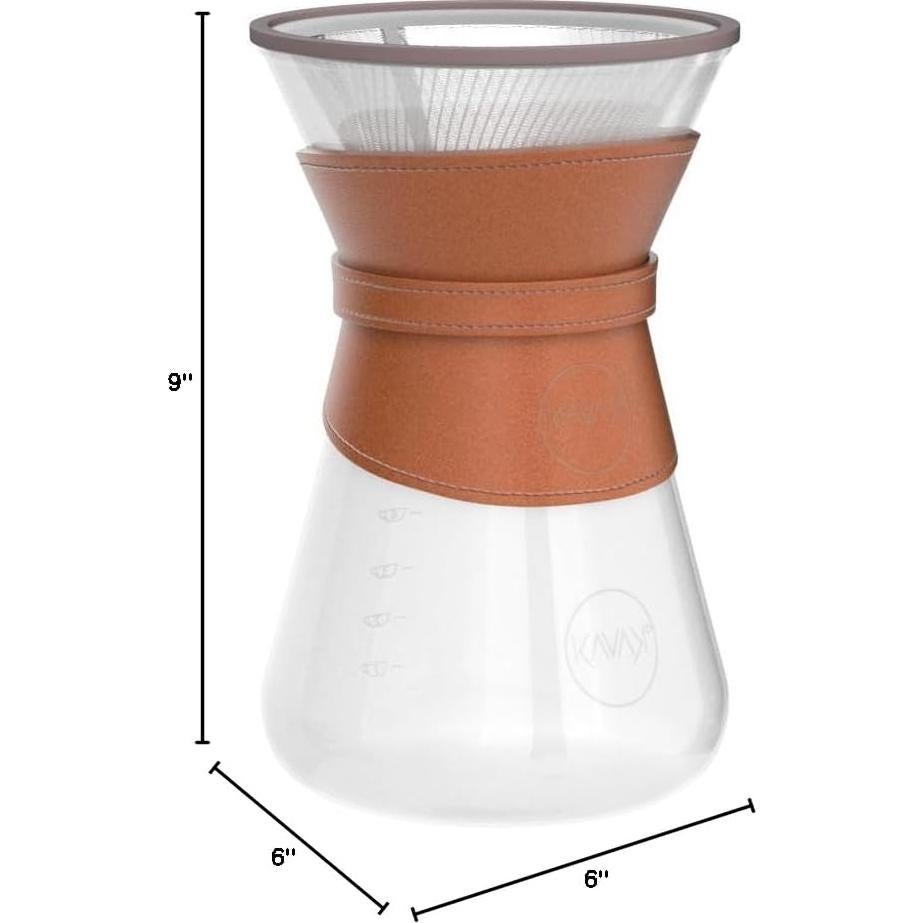 Cafetera Pour Over Kavako 1.1L con Filtro Acero Inoxidable