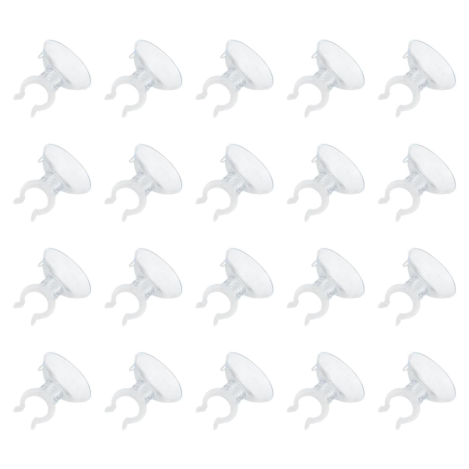 Clips de Ventosa para Acuario uxcell 20 Pcs 10 mm Transparente