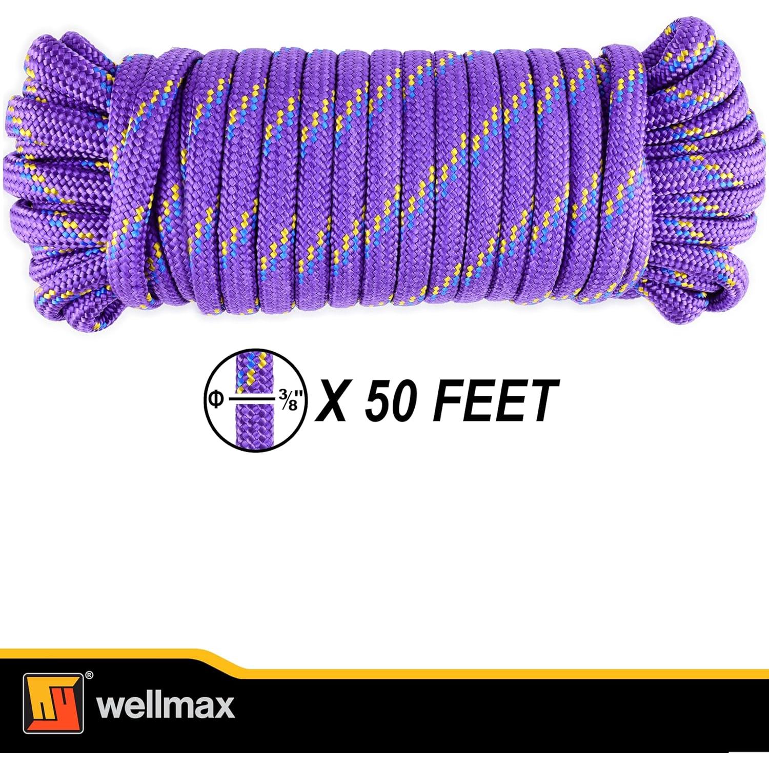 Cuerda de Nylon Trenzada Wellmax Diamond 15.24m Resistente UV