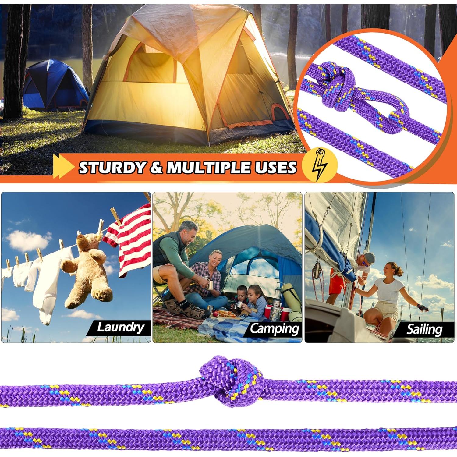 Cuerda de Nylon Trenzada Wellmax Diamond 15.24m Resistente UV