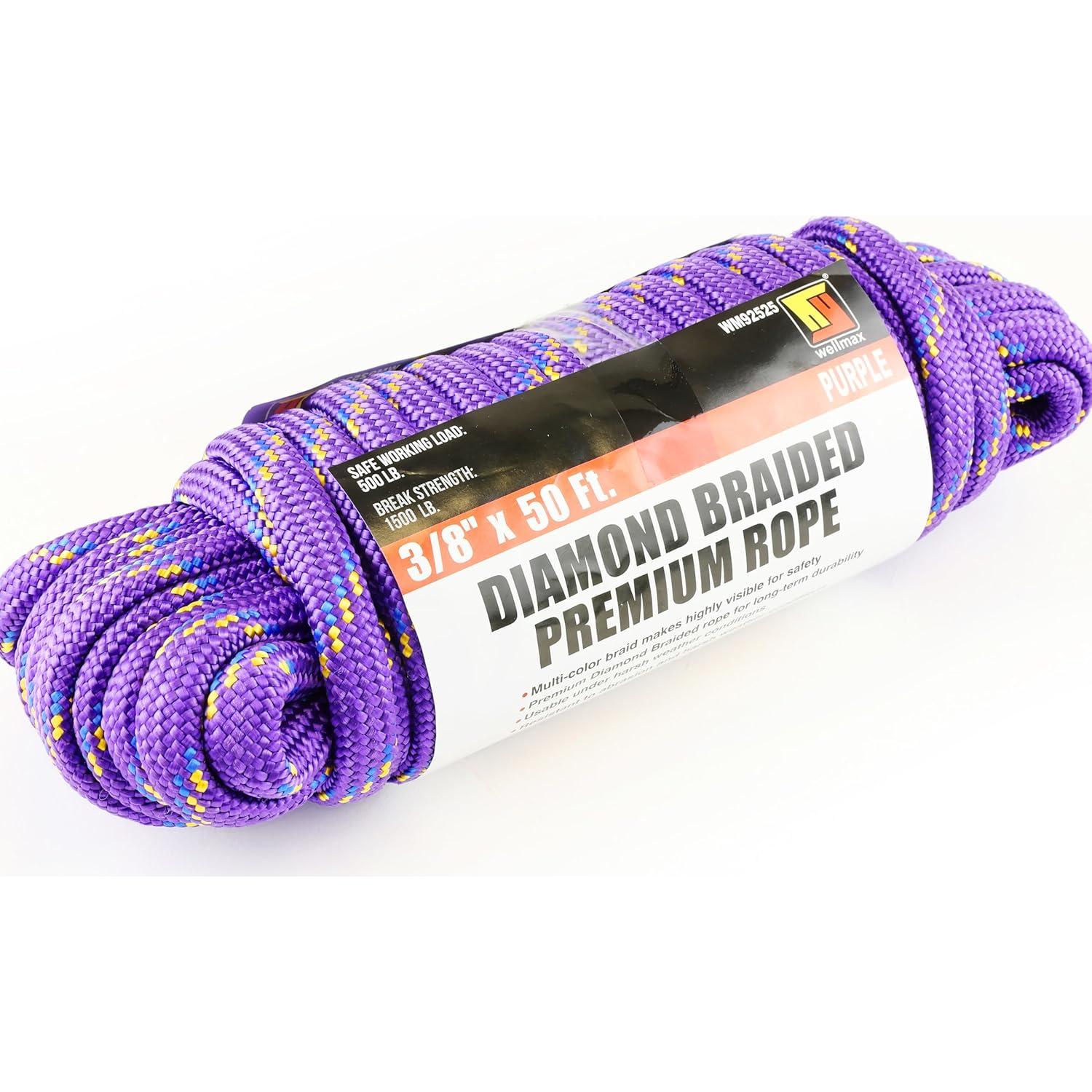 Cuerda de Nylon Trenzada Wellmax Diamond 15.24m Resistente UV