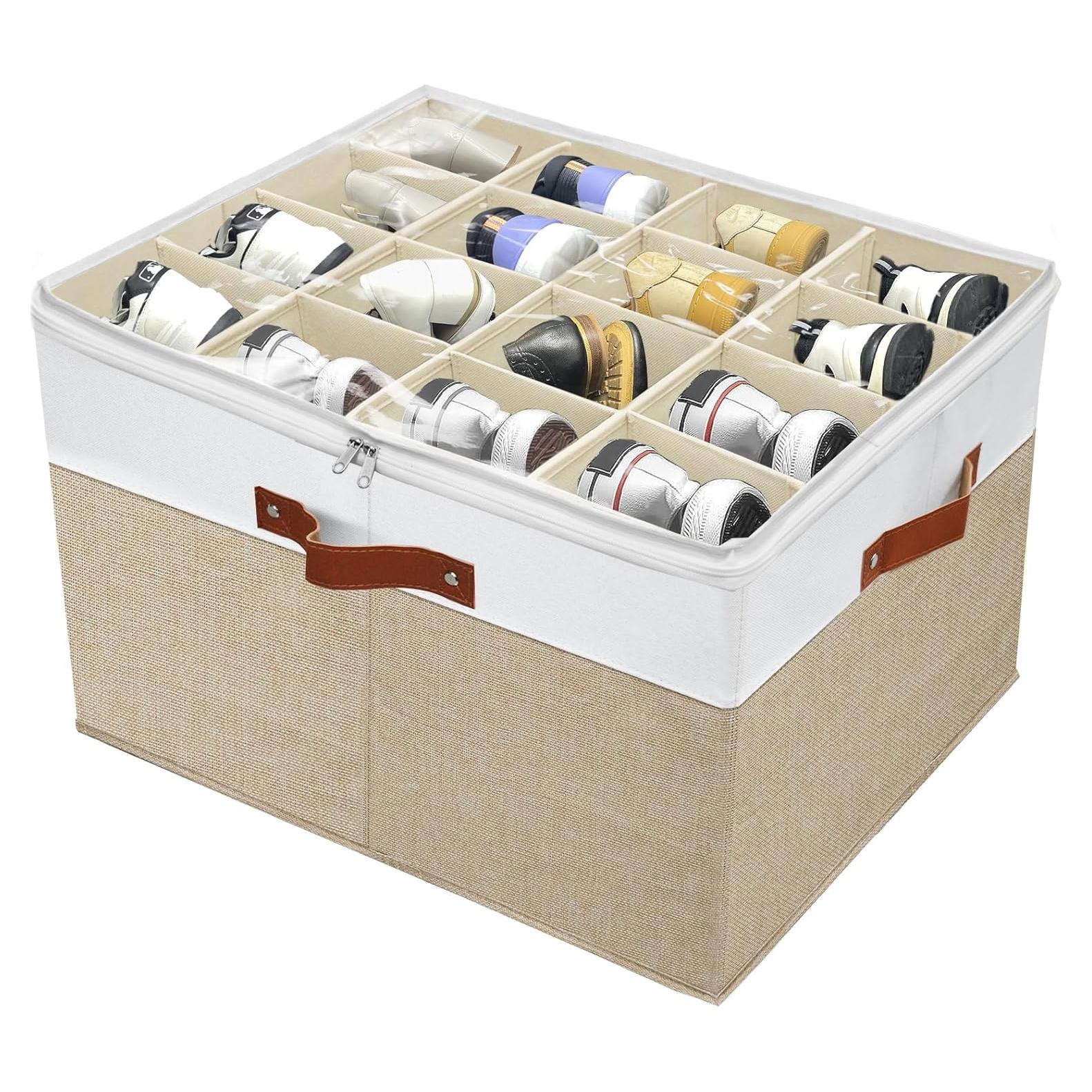 Organizador de Zapatos Apilable storasier Marrón 16 pares