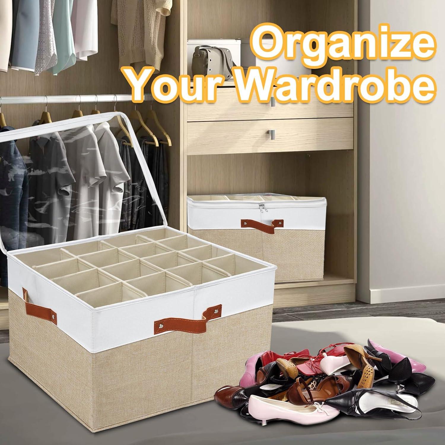 Organizador de Zapatos Apilable storasier Marrón 16 pares