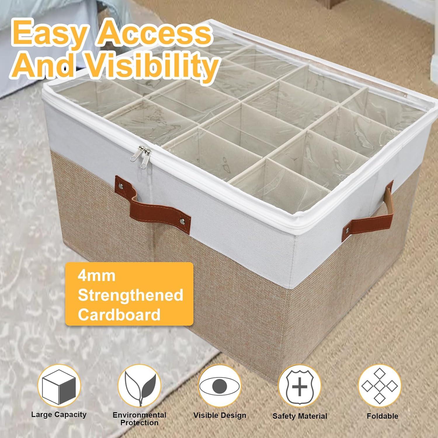 Organizador de Zapatos Apilable storasier Marrón 16 pares