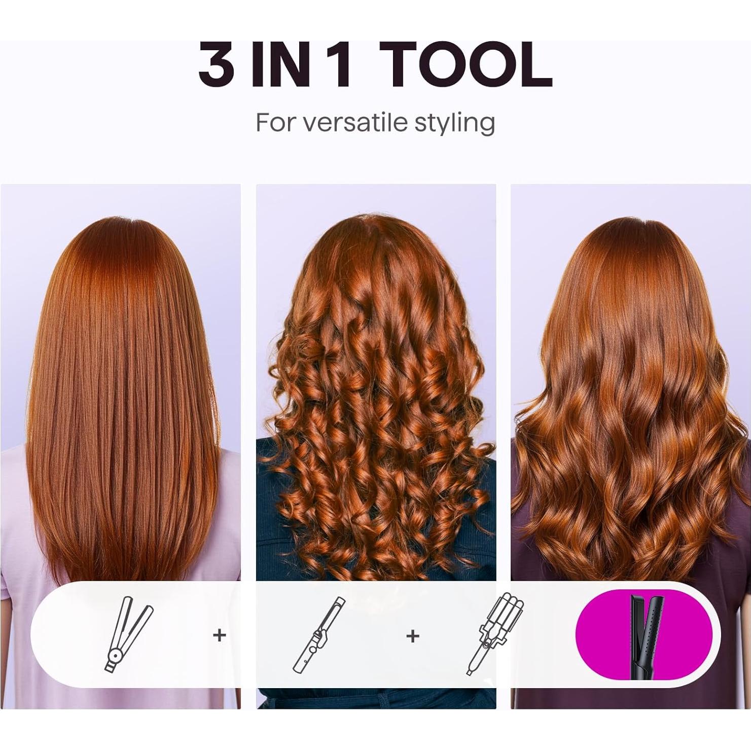 Rizador y Plancha Wavytalk Airflow Styler 2 en 1 3.18 cm