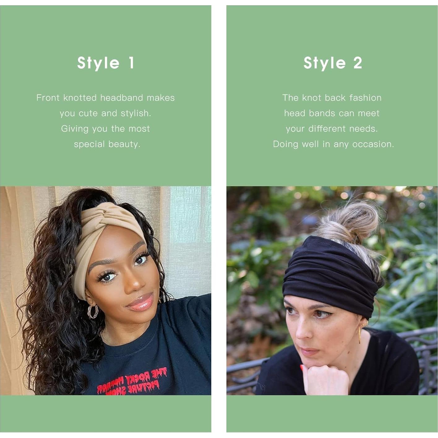 Diademas Anchas Tobeffect para Mujeres - 6 Piezas Boho 18 cm