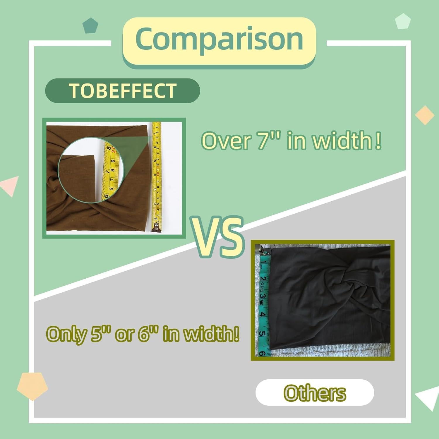 Diademas Anchas Tobeffect para Mujeres - 6 Piezas Boho 18 cm